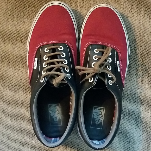 Leather and canvas Vans 10.5 - Picture 2 of 4